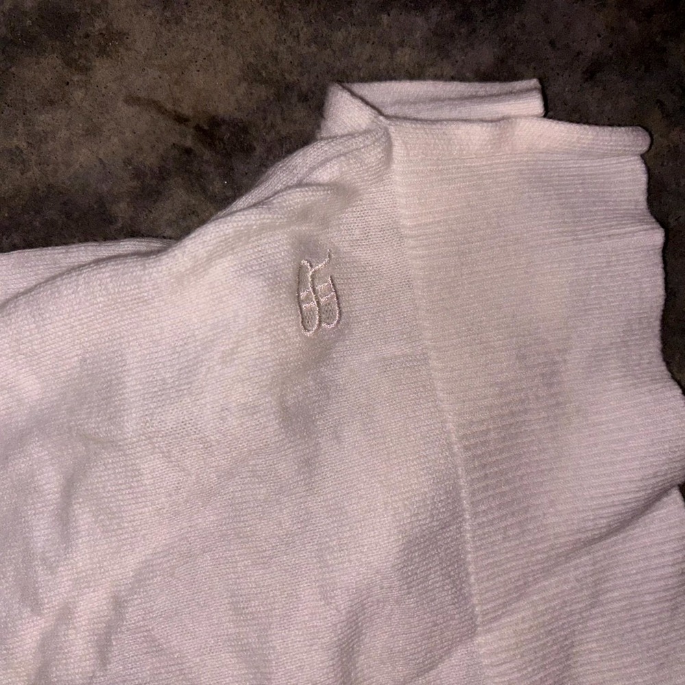 Banana Republic Cardigan Sweater Womens Medium White Cotton V Neck Button Front - Picture 8 of 14